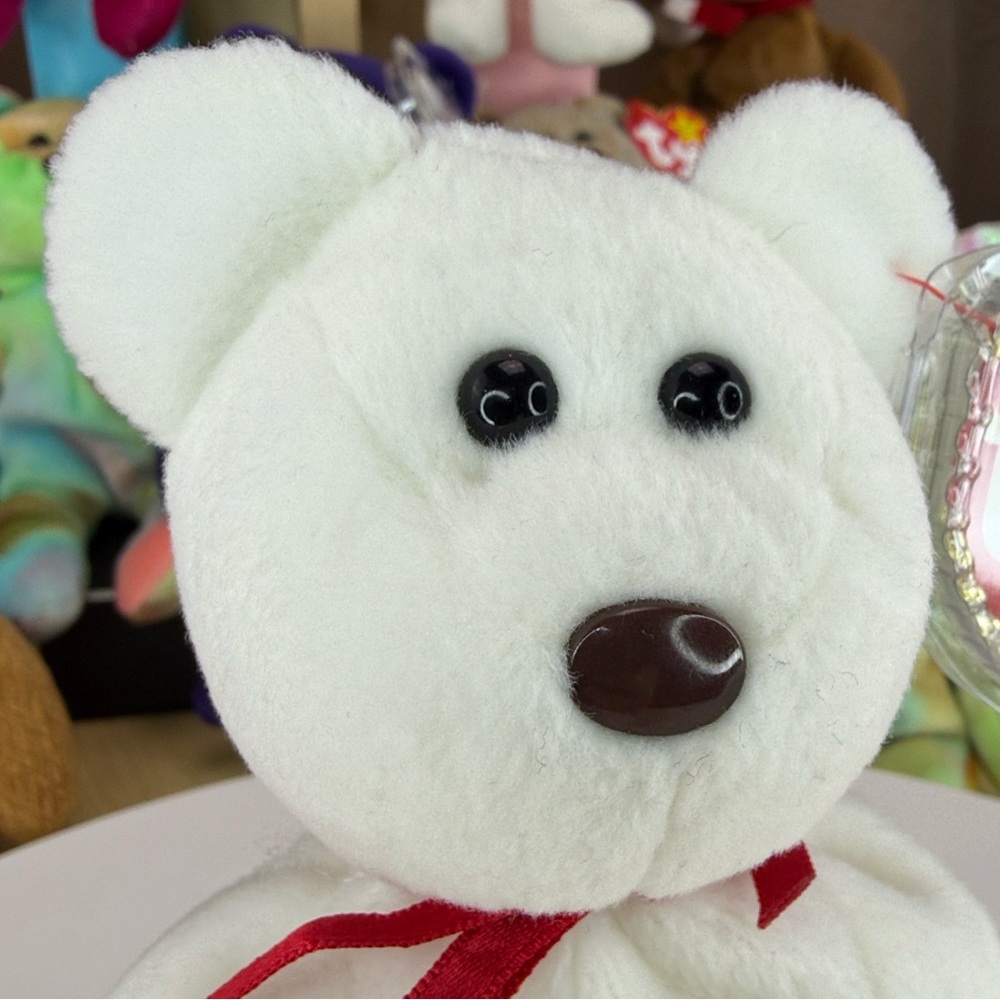 ❤️Rare Factory Sticker/PVC/German Nürnberg Tag - TY Valentino Beanie Baby 1994 - Picture 3 of 17